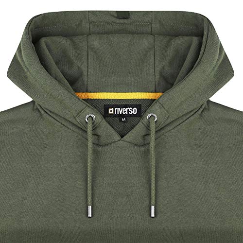 riverso - Sudadera con Capucha para Hombre RIVTheo con Bolsillos de Canguro, Corte Regular de un Solo Color, algodón, Gris, marrón, Verde, Rojo, Azul, Negro Ivy Green (12400) XL riverso - Sudadera con Capucha para Hombre RIVTheo con Bolsillos de Canguro, Corte Regular de un Solo Color, algodón, Gris, marrón, Verde, Rojo, Azul, Negro Ivy Green (12400) XL