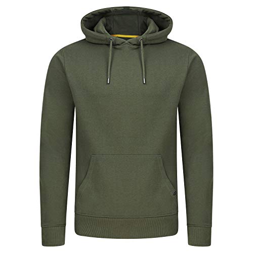 riverso - Sudadera con Capucha para Hombre RIVTheo con Bolsillos de Canguro, Corte Regular de un Solo Color, algodón, Gris, marrón, Verde, Rojo, Azul, Negro Ivy Green (12400) XL