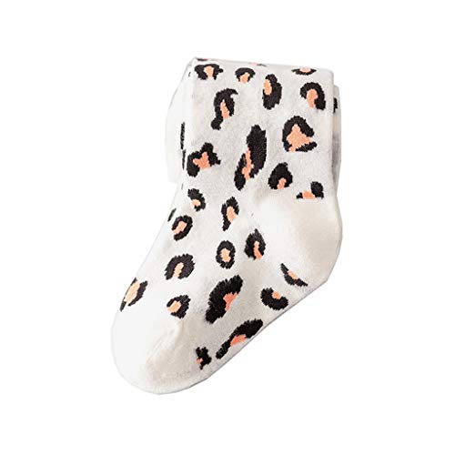 RK-HYTQWR Baby Stock Leggings Pantimedias de algodón Niños con Estampado de Leopardo Medias para niñas 2-10 años, Negro M Pantimedias con Estampado de Leopardo, Negro