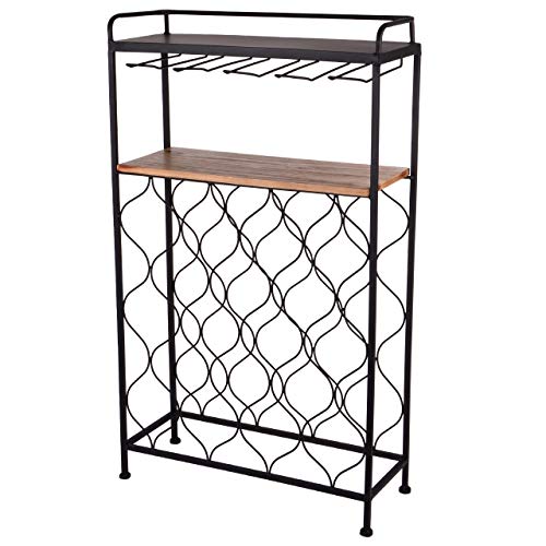 RM Design Botellero de metal – Soporte para botellas de vino, botella de agua – para 18 botellas – Negro RM Design Botellero de metal – Soporte para botellas de vino, botella de agua – para 18 botellas – Negro