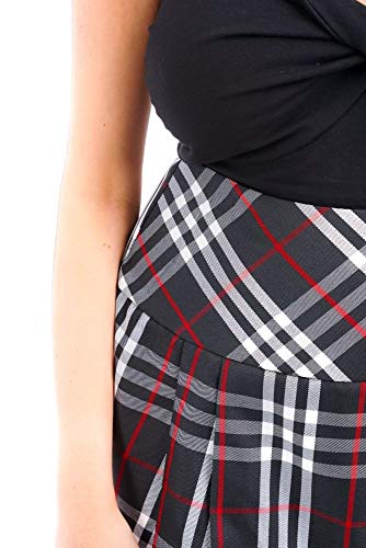 Ro Rox Alicia Falda Mini Cintura Alta Punk Tartán - Negro (L) Ro Rox Alicia Falda Mini Cintura Alta Punk Tartán - Negro (L)