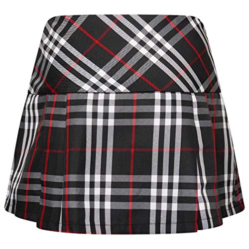 Ro Rox Alicia Falda Mini Cintura Alta Punk Tartán - Negro (L) Ro Rox Alicia Falda Mini Cintura Alta Punk Tartán - Negro (L)