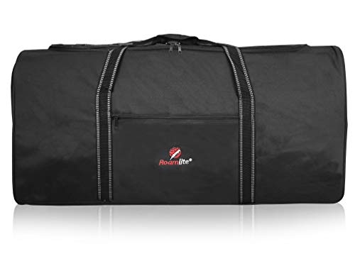 Roamlite Enorme 2-XL Bolsa de Viaje - Bolsas de Lona Muy Grandes para Kit de Gimnasio Deportivo, Equipo, de Fiesta, Almacenamiento o Lavandería - Poliéster 86cm x36cmx36cm 110 litros - Negro RL34