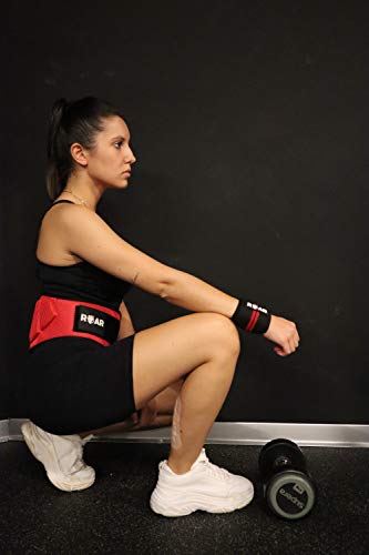 Roar® Cinturón musculación para Entrenamiento de Levantamiento de Peso Crossfit Powerlifting Halterofilia Pesas Gimnasio (Rojo, M) Roar® Cinturón musculación para Entrenamiento de Levantamiento de Peso Crossfit Powerlifting Halterofilia Pesas Gimnasio (Rojo, M)