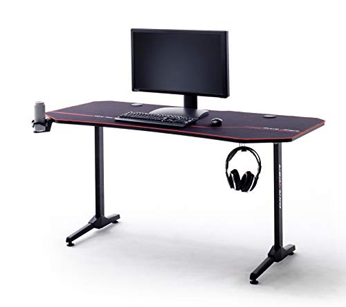 Robas Lund Mesa de Juego, Escritorio, Negro, BxHxT 160x75x75 cm