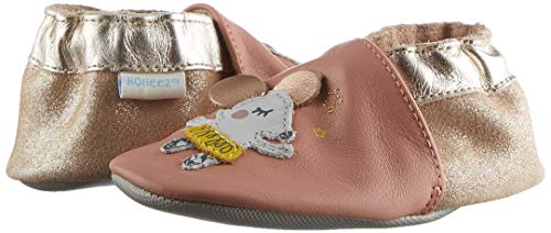 Robeez Ballet Mouse, Pantuflas Bebé-Niñas, Rose Peche Metal, 21 EU