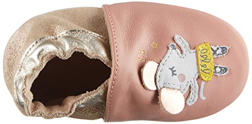 Robeez Ballet Mouse, Pantuflas Bebé-Niñas, Rose Peche Metal, 21 EU