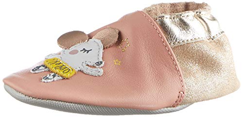 Robeez Ballet Mouse, Pantuflas Bebé-Niñas, Rose Peche Metal, 21 EU