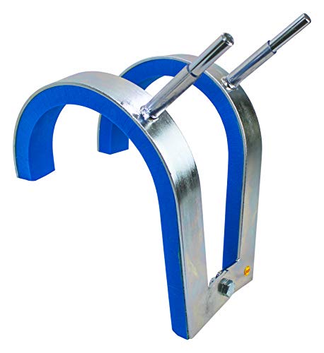 Robert Baraban Front Squat Harness, Dispositivo de Entrenamiento para Doblar la Rodilla, Lo Mejor para el Culturista, para más Potencia, Plata - Azul, Fabricado en Austria