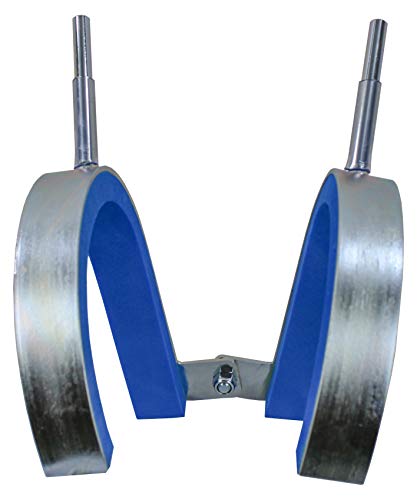 Robert Baraban Front Squat Harness, Dispositivo de Entrenamiento para Doblar la Rodilla, Lo Mejor para el Culturista, para más Potencia, Plata - Azul, Fabricado en Austria