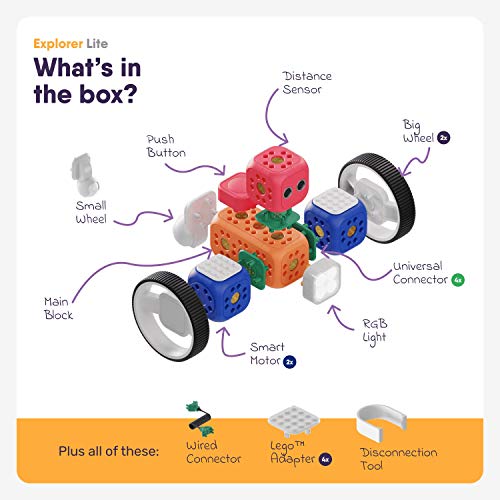 Robo Wunderkind Robots para niños a partir de 5 años — Juguete educativo premiado para enseñar a los niños y niñas a programar — Juguete robot compatible con LEGO más tres aplicaciones gratuitas