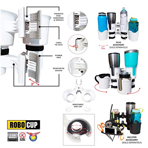 ROBOCUP 12 colores, el mejor soporte para tazas para bebidas, caña de pescar, barco, silla de playa/carrito de golf/silla de ruedas/andador/soporte para micrófono