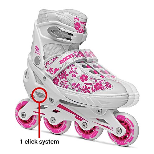 Roces Compy 8.0 - Patines en línea para niña, color Blanco (White-Violet), talla 30-33 Roces Compy 8.0 - Patines en línea para niña, color Blanco (White-Violet), talla 30-33