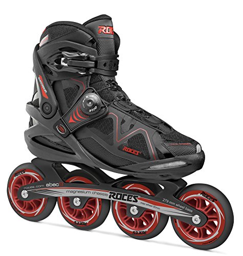 Roces Gymnasium Inline Skate para Hombres, Hombres, Negro/Rojo, 39