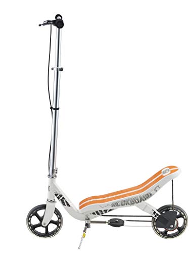 Rockboard RBX - Patinete con volante de inercia - Patinete basculante - Amortiguador de presión de aire con frenos - Para niños a partir de 7 años, color blanco