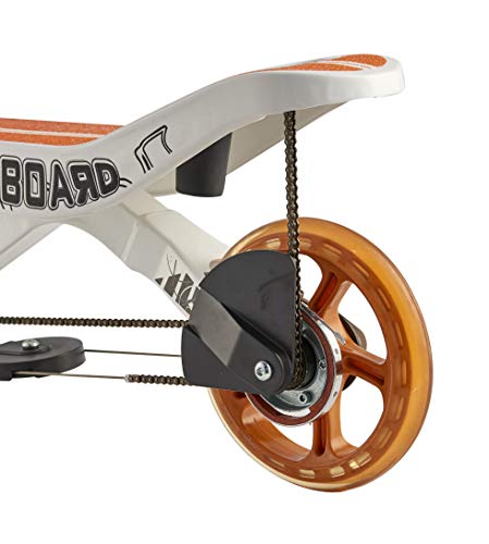 Rockboard RBX - Patinete con volante de inercia - Patinete basculante - Amortiguador de presión de aire con frenos - Para niños a partir de 7 años, color blanco
