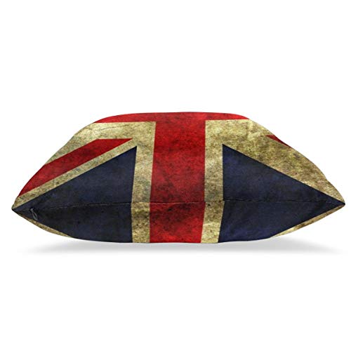 Rockboy Juego de 2 Fundas de Almohada, Bandera Inglesa Vintage, 18x18 Pulgadas Rockboy Juego de 2 Fundas de Almohada, Bandera Inglesa Vintage, 18x18 Pulgadas
