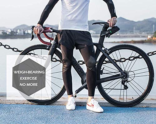 ROCKBROS Calentadores de Piernas Térmicas de Invierno para Hombre Mujer Ciclismo Running Deportes Negro