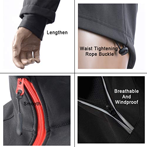 ROCKBROS Chaqueta Térmico Ciclismo Bicicleta Running Deportes a Prueba de Viento para Hombres Mujeres, Negro ROCKBROS Chaqueta Térmico Ciclismo Bicicleta Running Deportes a Prueba de Viento para Hombres Mujeres, Negro