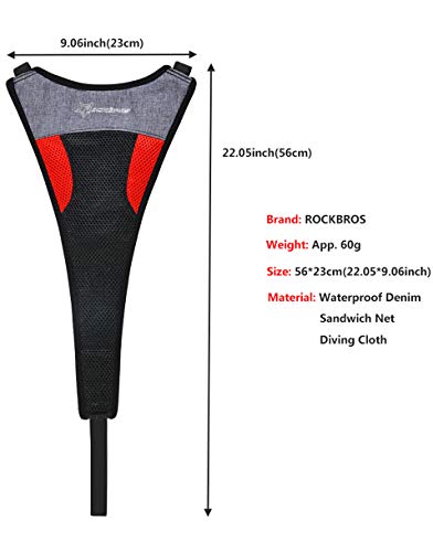 ROCKBROS Cubierta de Sudor para Entrenamiento de Bicicleta Impermeable Elástica Absorber el Sudor para Rodillos Ciclismo Dos Tipos Adecuada para Telefonos Móviles 6.0” Negro Rojo ROCKBROS Cubierta de Sudor para Entrenamiento de Bicicleta Impermeable Elástica Absorber el Sudor para Rodillos Ciclismo Dos Tipos Adecuada para Telefonos Móviles 6.0” Negro Rojo