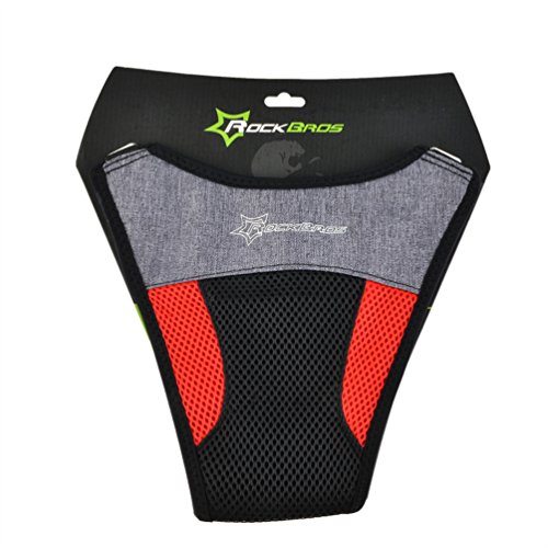 ROCKBROS Cubierta de Sudor para Entrenamiento de Bicicleta Impermeable Elástica Absorber el Sudor para Rodillos Ciclismo Dos Tipos Adecuada para Telefonos Móviles 6.0” Negro Rojo