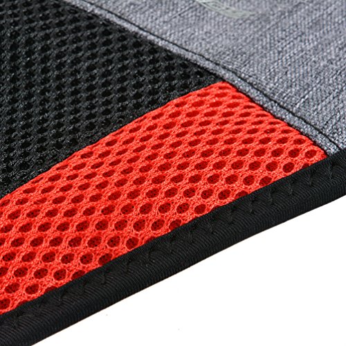 ROCKBROS Cubierta de Sudor para Entrenamiento de Bicicleta Impermeable Elástica Absorber el Sudor para Rodillos Ciclismo Dos Tipos Adecuada para Telefonos Móviles 6.0” Negro Rojo