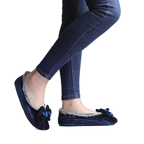 RockDove - Ballet de terciopelo arrugado para mujer RockDove - Ballet de terciopelo arrugado para mujer
