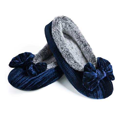 RockDove - Ballet de terciopelo arrugado para mujer RockDove - Ballet de terciopelo arrugado para mujer