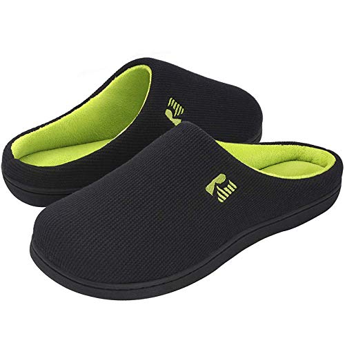 RockDove Pantuflas originales de espuma viscoelástica bicolor -para hombre, color Negro, talla 40/41 EU