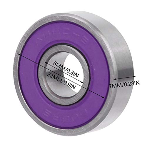 Rodamientos de Bolas Juego de rodamientos de monopatín 8 Piezas Patineta Scooter 608 Rodamientos de Bolas en Miniatura Kit de rodamientos de Bolas de patín(Purple ABEC-7) Rodamientos de Bolas Juego de rodamientos de monopatín 8 Piezas Patineta Scooter 608 Rodamientos de Bolas en Miniatura Kit de rodamientos de Bolas de patín(Purple ABEC-7)