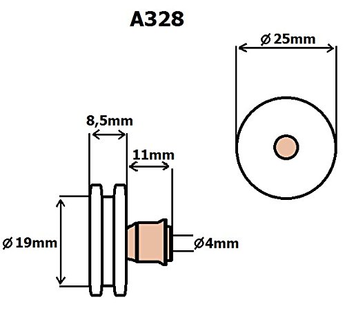 Rodamientos Puertas Correderas Rodillo Puerta Ruedas Mampara Ducha Rueda Mampara Ducha de 25mm Rodillos Mampara Ducha A328 Repuesto Mampara Ducha Rodamientos Mampara Ducha 8 uds