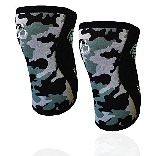 Rodilleras CAMO 2.0 BB BANBROKEN (2 unds) - 5mm Knee Sleeves - Halterofilia, Deporte Funcional, Crossfit, Levantamiento de Pesas, Running y Otros Deportes. 1 PAR - Unisex. (M)