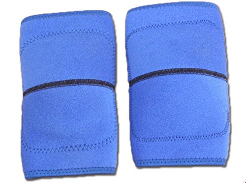 Rodilleras con almohadillas de protección, elásticas, gruesas, para niños; para uso en bailes, voleibol, deportes, etc., azul