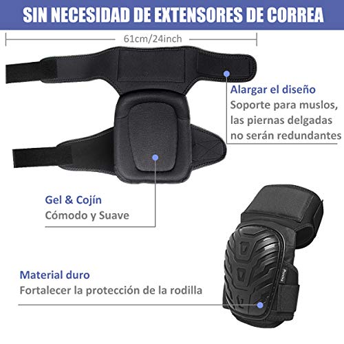 Rodilleras de trabajo Preciva Rodilleras Profesionales para el Trabajo, Almohadillas de Gel de precisión para la Rodilla, para la construcción, jardinería, con Fuertes Correas Dobles y fácil fijación Rodilleras de trabajo Preciva Rodilleras Profesionales para el Trabajo, Almohadillas de Gel de precisión para la Rodilla, para la construcción, jardinería, con Fuertes Correas Dobles y fácil fijación