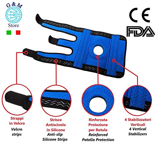 Rodilleras Menisco y Ligamento Ortopedica - Rodilleras Crossfit - Rodillera Rotuliana Para Deporte y Rehabilitación - Rodillera Menisco Deportiva con DOBLES ESTABILIZADORES y FUNDA PROTECTORA Incluida