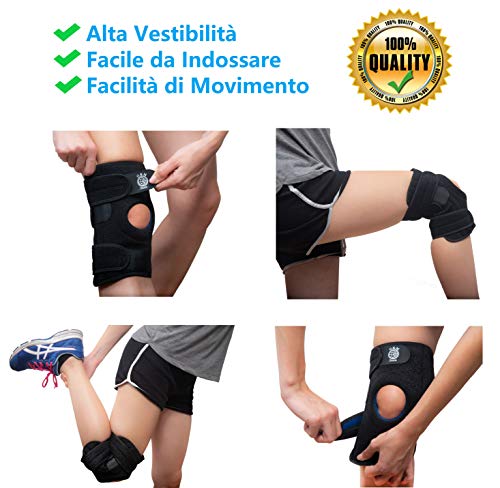 Rodilleras Menisco y Ligamento Ortopedica - Rodilleras Crossfit - Rodillera Rotuliana Para Deporte y Rehabilitación - Rodillera Menisco Deportiva con DOBLES ESTABILIZADORES y FUNDA PROTECTORA Incluida