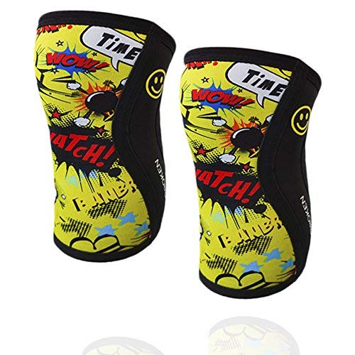 Rodilleras YELLOW FUN (2 unds) - 5mm Knee Sleeves - Halterofilia, deporte funcional, CrossFit, Levantamiento de Pesas, Running y otros deportes. UNISEX AMARILLO 1 PAR (S) Rodilleras YELLOW FUN (2 unds) - 5mm Knee Sleeves - Halterofilia, deporte funcional, CrossFit, Levantamiento de Pesas, Running y otros deportes. UNISEX AMARILLO 1 PAR (S)