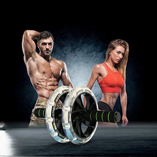 Rodillo abdominales, WeyTy AB Wheel Rueda para Flexiones Entrenamientos de Abdominals Push Up con Cojín del Arrodillamiento, Perfecto para Fitness Casa, Entrenamientos de Abdominals, Unisex