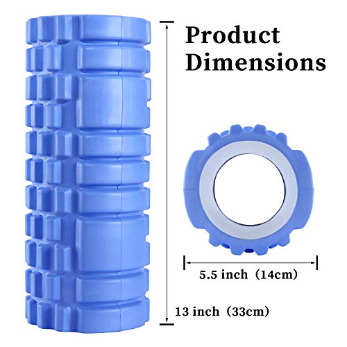 Rodillo de Espuma - EVA Rodillo Masaje Muscular, Foam Roller para Masaje Muscular de Tejido Profundo Liberar Las Piernas y el Dolor de Espalda - para yoga o terapia física y liberación miofascial