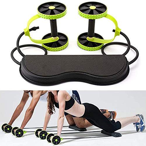 Rodillo de Rueda AB para Abdominales Roller Rueda Abdomen Ejercicio Multifuncional Seguro Rueda De Entrenamiento AB Wheel Familia Fitness Musculatura Máquina