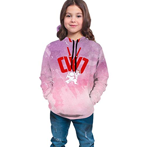 Rogerds Sudadera con Capucha Unisex Niños, CWC Chad Wild Clay Ninja 3D Color Galaxy Digital Print Teen Hooded Sweate