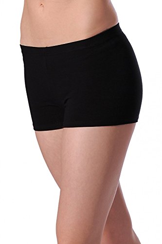 Roh Valley CTHIP Cotton/Lycra Hipster Style Shorts, Pantalones cortos para Mujer, Negro, 7-8 años (Manufacturer Size: 1B)