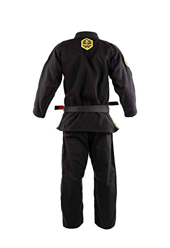 Role Bonito Kimono de Jiu-Jitsu Negro para Hombre (BJJ Gi) Talla A2