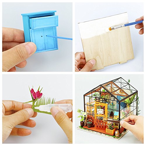 Rolife 3D DIY Modelo de casa de muñecas con Luces Miniatura de Madera Kits de Muebles niñas-niños 14 15 16 17 18 años de Edad hasta Juguetes(Cathy's Flower House)