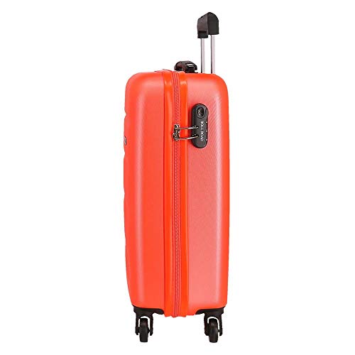 Roll Road Flex Juego de maletas Naranja 55/65 cms Rígida ABS Cierre combinación 91L 4 Ruedas Equipaje de Mano