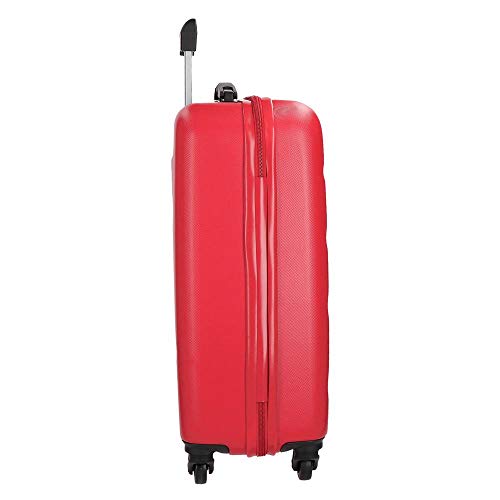 Roll Road Flex Maleta de cabina Rojo 38x54x20 cms Rígida ABS Cierre combinación 35L 2,5Kgs 4 Ruedas Equipaje de Mano