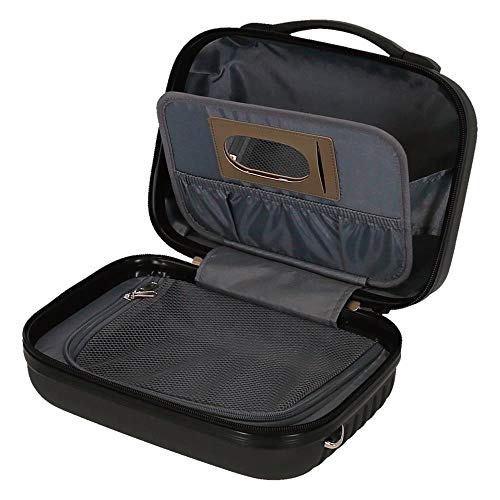 Roll Road Neceser ABS India Adaptable Negro, 29 x 21 x 15 cm Roll Road Neceser ABS India Adaptable Negro, 29 x 21 x 15 cm