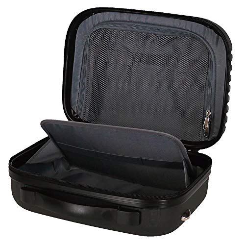 Roll Road Neceser ABS India Adaptable Negro, 29 x 21 x 15 cm