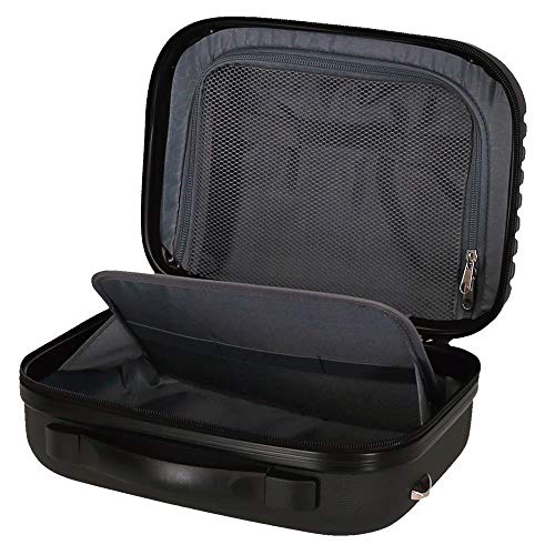 Roll Road Neceser ABS India Adaptable Negro, 29 x 21 x 15 cm Roll Road Neceser ABS India Adaptable Negro, 29 x 21 x 15 cm