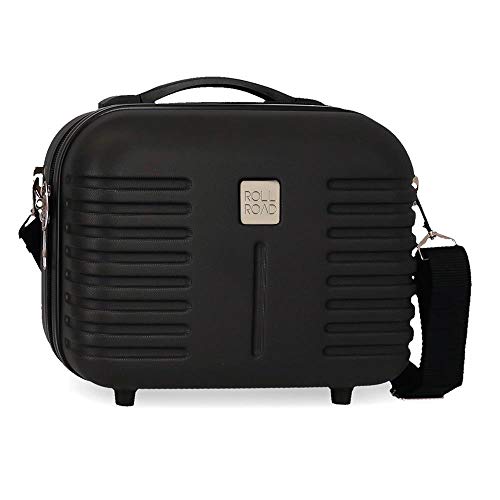 Roll Road Neceser ABS India Adaptable Negro, 29 x 21 x 15 cm